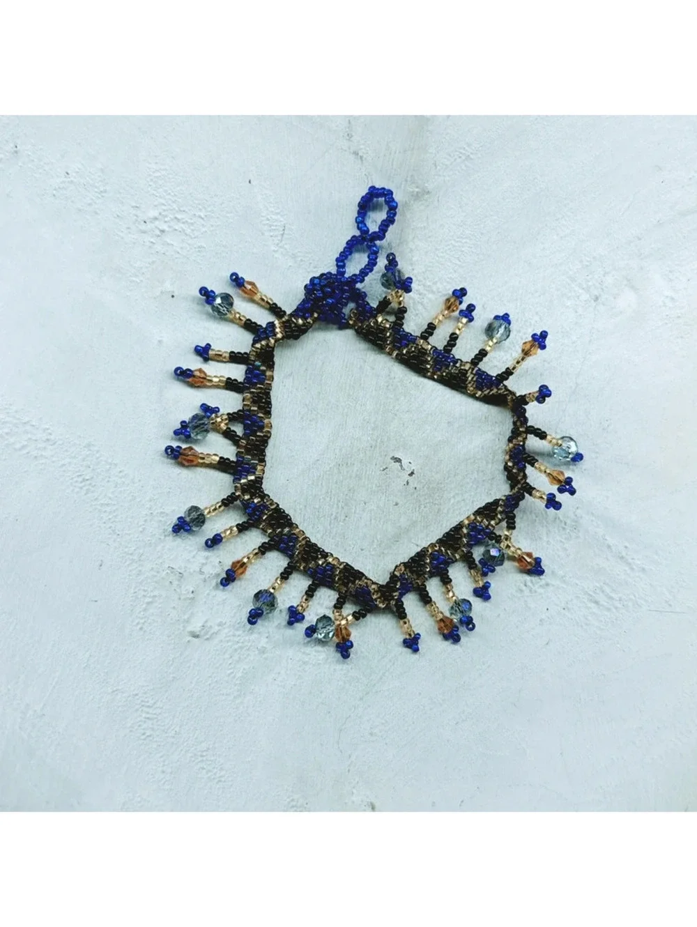 1026mc. Black Glass Bracelet